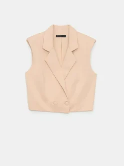 MOHITO Elegancka kamizelka beu017cowy Clearance
