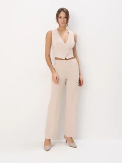 MOHITO Eleganckie beżowe spodnie beu017cowy Hot