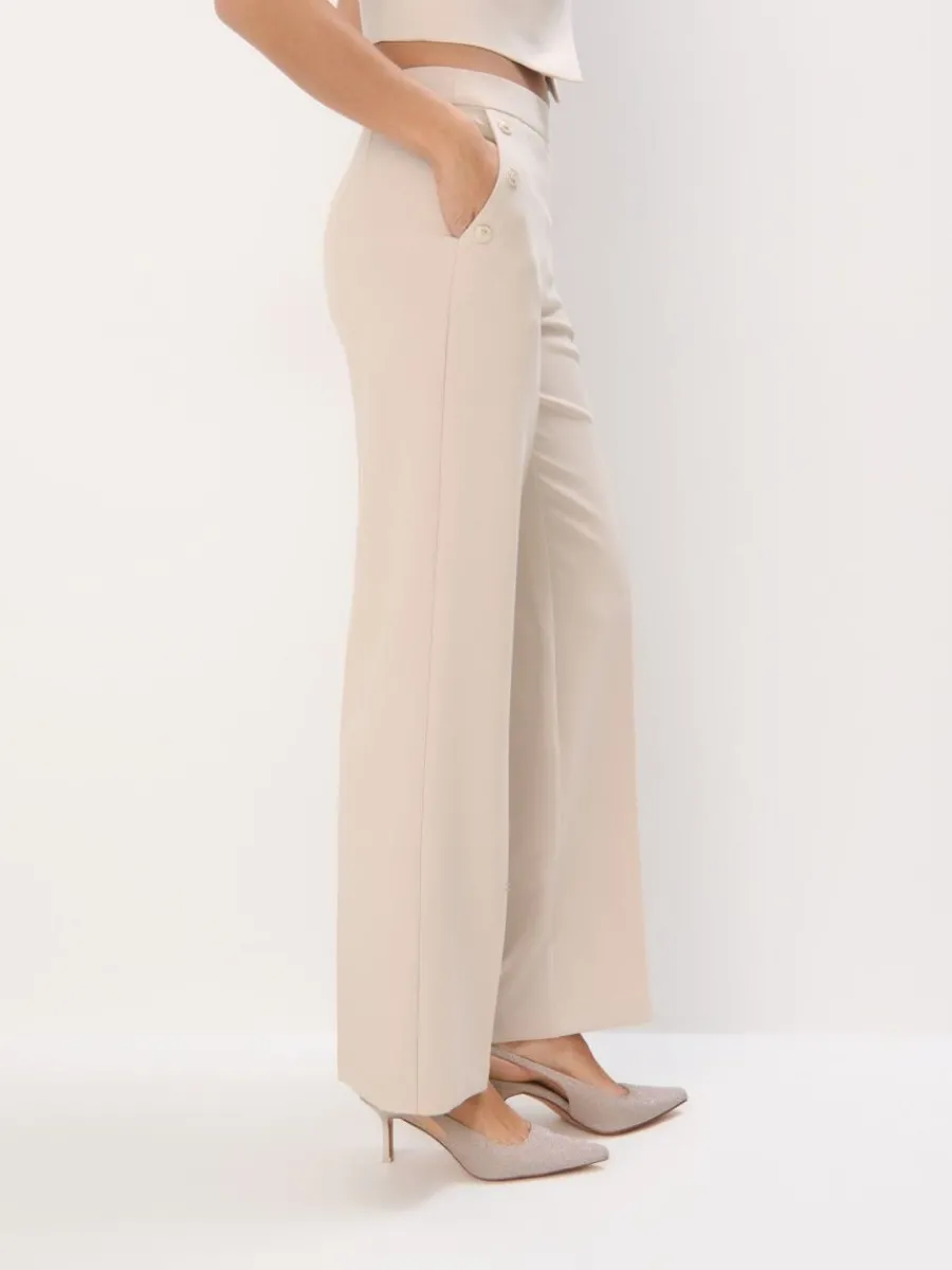 MOHITO Eleganckie beżowe spodnie beu017cowy Hot