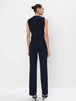 MOHITO Eleganckie granatowe spodnie granatowy New