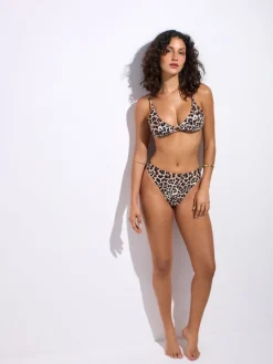 MOHITO Góra od bikini w panterkę wielobarwny New