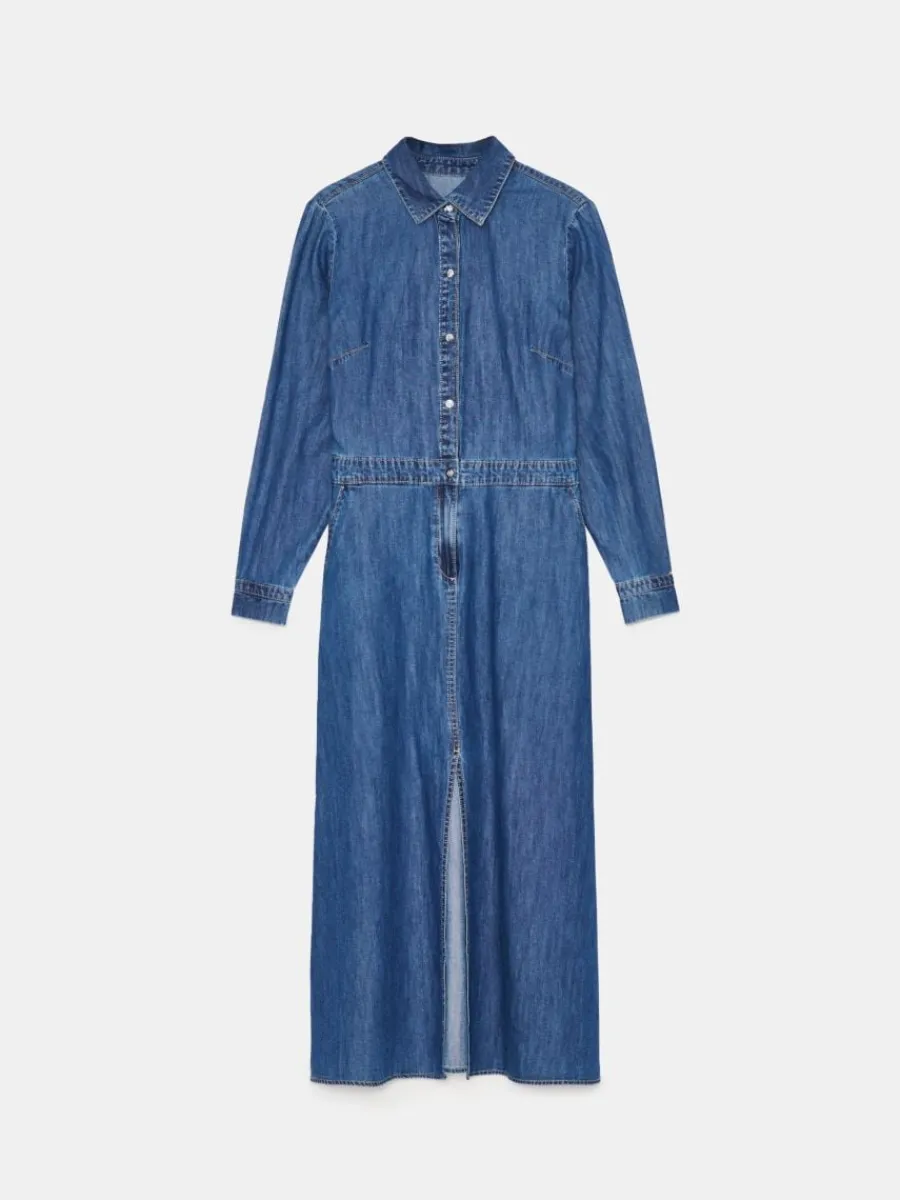 MOHITO Jeansowa sukienka maxi niebieski Outlet