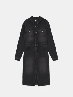MOHITO Jeansowa sukienka midi czarny Discount
