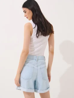 MOHITO Jeansowe szorty niebieski Sale
