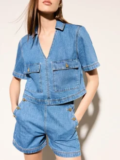 MOHITO Jeansowe szorty niebieski Outlet