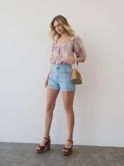 MOHITO Jeansowe szorty niebieski Online