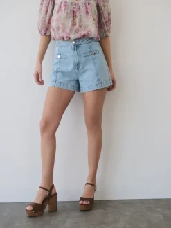 MOHITO Jeansowe szorty niebieski Online