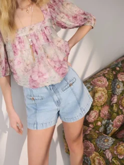 MOHITO Jeansowe szorty niebieski Online