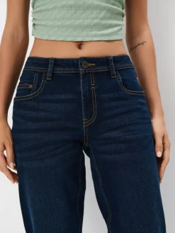 MOHITO Jeansy boyfriend granatowy Fashion
