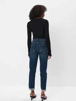 MOHITO Jeansy boyfriend granatowy Discount