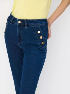 MOHITO Jeansy mom granatowy New