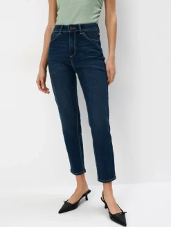 MOHITO Jeansy mom granatowy New