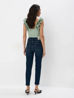 MOHITO Jeansy mom granatowy New