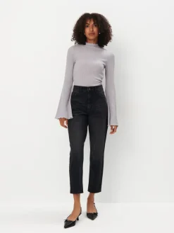 MOHITO Jeansy mom fit czarny Fashion