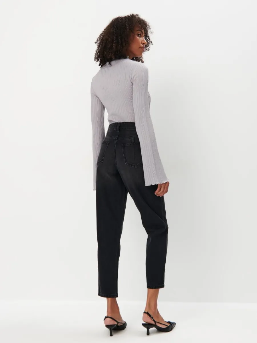MOHITO Jeansy mom fit czarny Fashion
