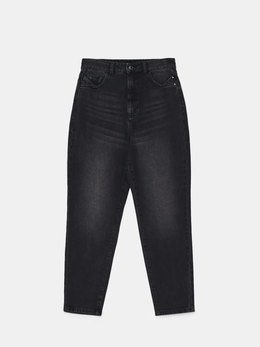 MOHITO Jeansy mom fit czarny Fashion