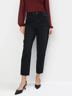 MOHITO Jeansy mom fit czarny Hot