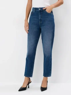 MOHITO Jeansy mom fit niebieski Sale
