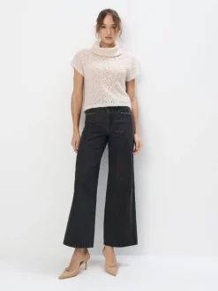 MOHITO Jeansy wide leg czarny Clearance