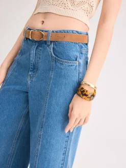 MOHITO Jeansy wide leg niebieski New