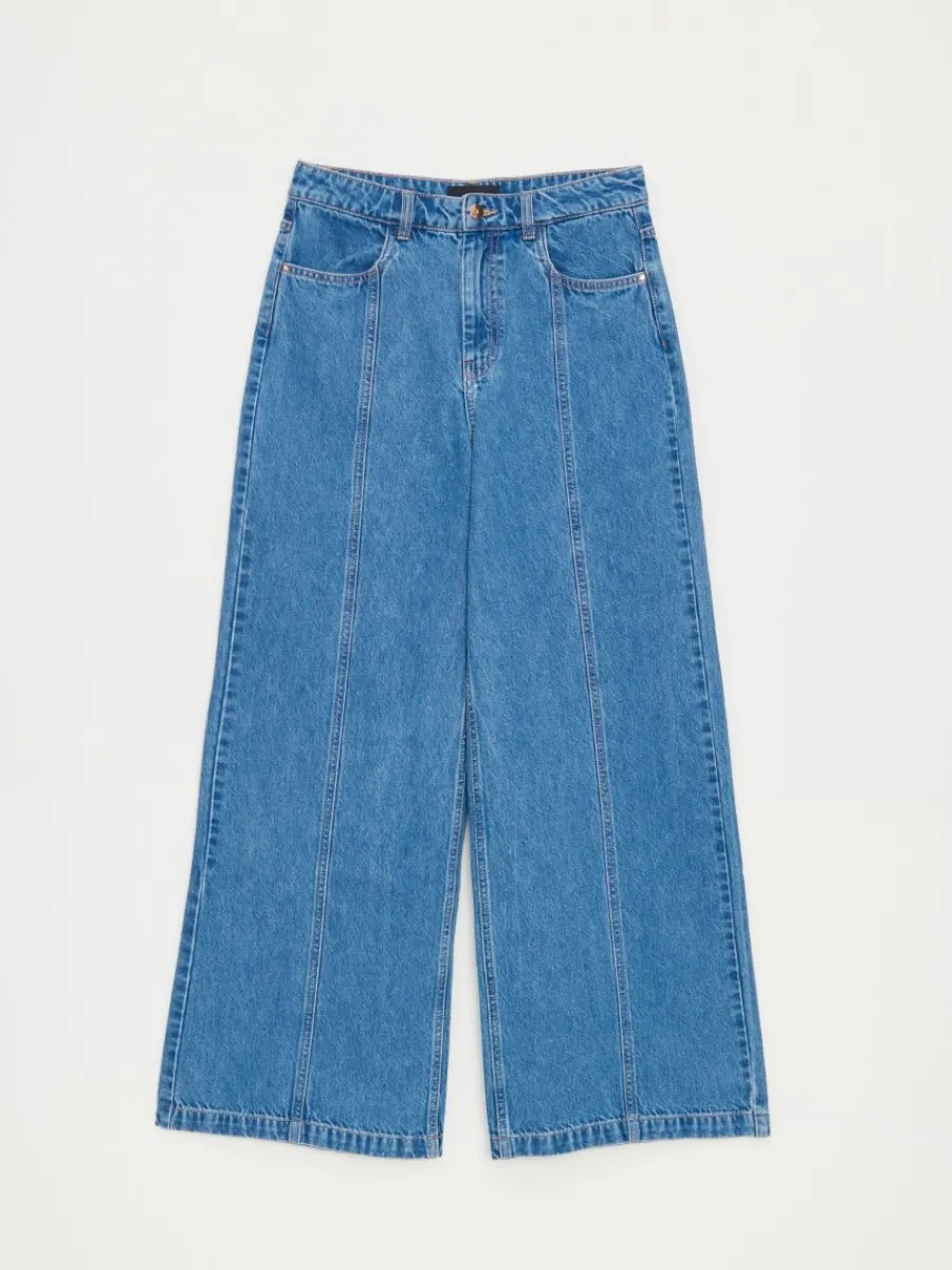 MOHITO Jeansy wide leg niebieski New
