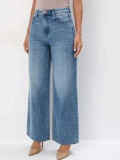 MOHITO Jeansy wide leg niebieski Best