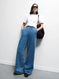 MOHITO Jeansy wide leg niebieski Best