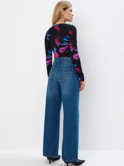 MOHITO Jeansy wide leg niebieski Sale