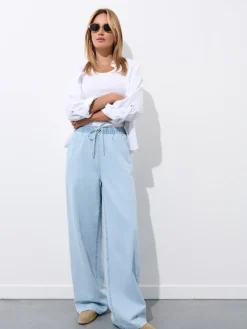 MOHITO Jeansy wide leg niebieski Fashion