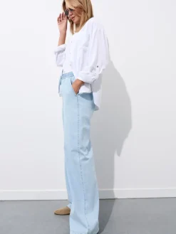 MOHITO Jeansy wide leg niebieski Fashion