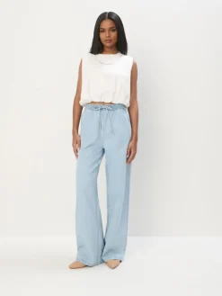 MOHITO Jeansy wide leg niebieski Fashion