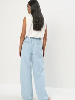 MOHITO Jeansy wide leg niebieski Fashion