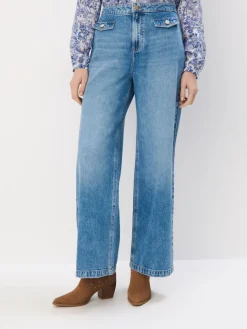 MOHITO Jeansy wide leg niebieski Clearance