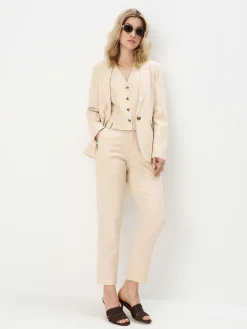 MOHITO Kamizelka z wiskozy i lnu beu017cowy Fashion