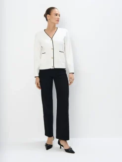 MOHITO Kardigan z ozdobnymi guzikami kremowy Fashion