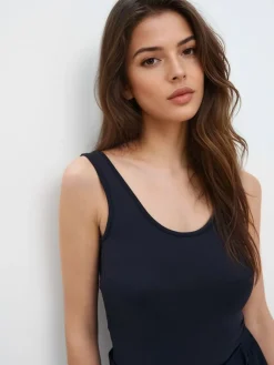 MOHITO Kombinezon na ramiączkach granatowy Fashion