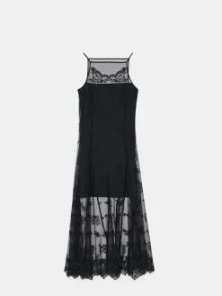 MOHITO Koronkowa sukienka maxi czarny Fashion