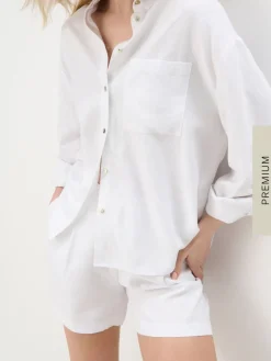 MOHITO Koszula z wiskozą biau0142y Fashion
