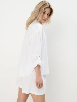 MOHITO Koszula z wiskozą biau0142y Fashion