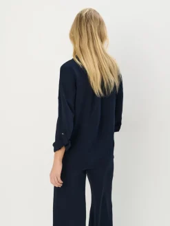 MOHITO Koszula ze strukturalnej tkaniny granatowy Sale