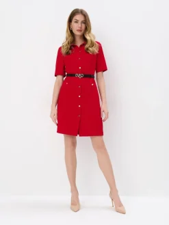 MOHITO Koszulowa czerwona sukienka mini czerwony Fashion