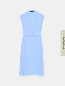 MOHITO Koszulowa sukienka midi bu0142u0119kitny Sale