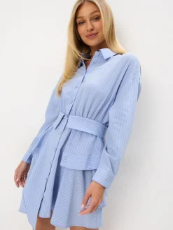 MOHITO Koszulowa sukienka mini bu0142u0119kitny Clearance