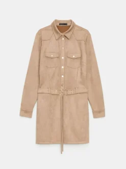 MOHITO Koszulowa sukienka mini beu017cowy Clearance