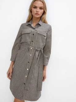 MOHITO Koszulowa sukienka mini beu017cowy Fashion