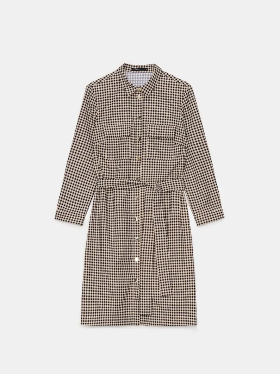 MOHITO Koszulowa sukienka mini beu017cowy Fashion