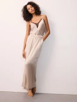 MOHITO Kremowe spodnie od piżamy kremowy Fashion
