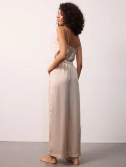 MOHITO Kremowe spodnie od piżamy kremowy Fashion