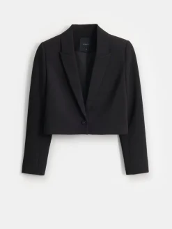 MOHITO Krótka czarna marynarka czarny Discount