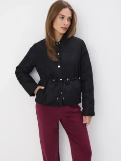 MOHITO Krótka kurtka pikowana czarny New